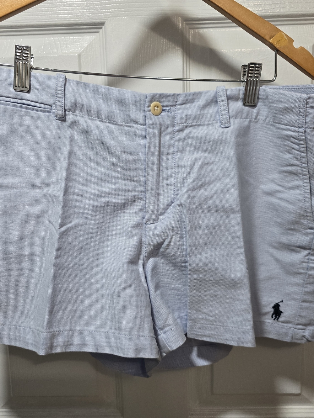 Ralph Lauren Light Blue Cotton Flat Front Men’s Shorts